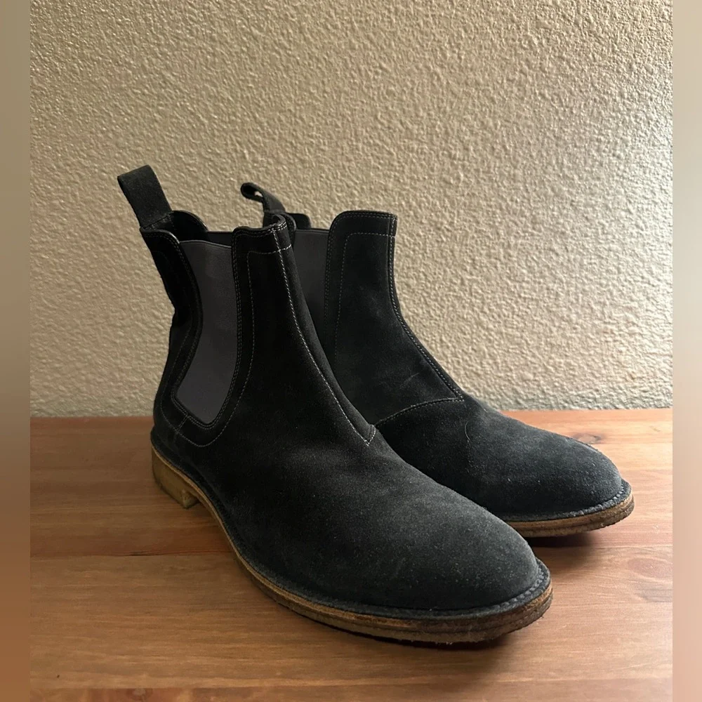 Bottega Veneta blue gray Chelsea boots